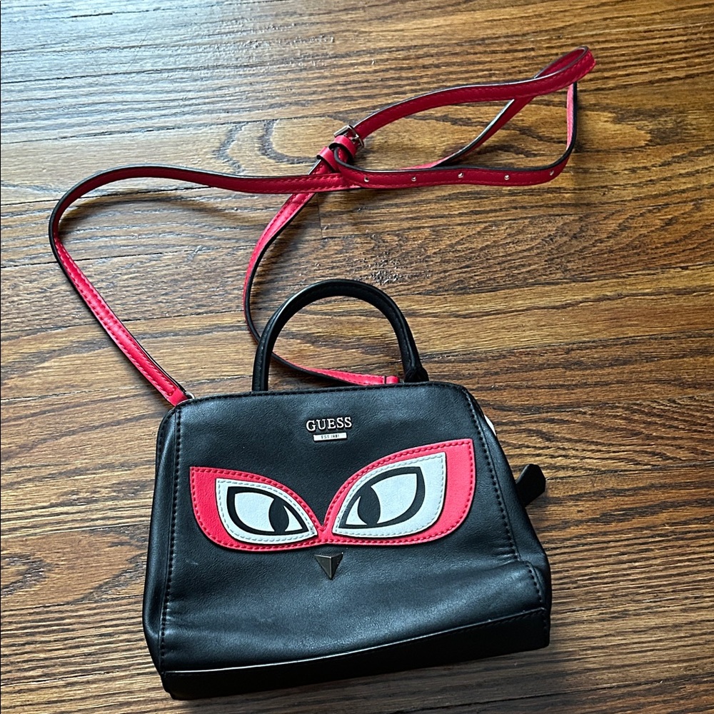 GUESS Black and red Crossbody Bag